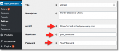 Add Username and Password